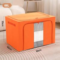 Boîte de rangement pliable multifonctionnelle pour vêtements avec cadre en fer, grande capacité durable, sac de rangement pour armoire