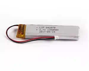 802070 1350mah li-polímero 1300mah bateria lipo recarregável do polímero 1200mAh 3.7V do lítio