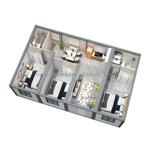 Boxspace Casas Contenedor Modulares Prefabricadas de 40 pies, Empacables, Apilables, Desmontables, para Supermercados y Apartamentos, de 2 Dormitorios, con Diseño Personalizable - Product Image 4