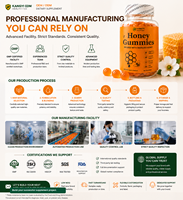 Gummies au miel de Manuka, complément alimentaire en marque blanche OEM, santé digestive et immunitaire, gommes naturelles sans gélatine