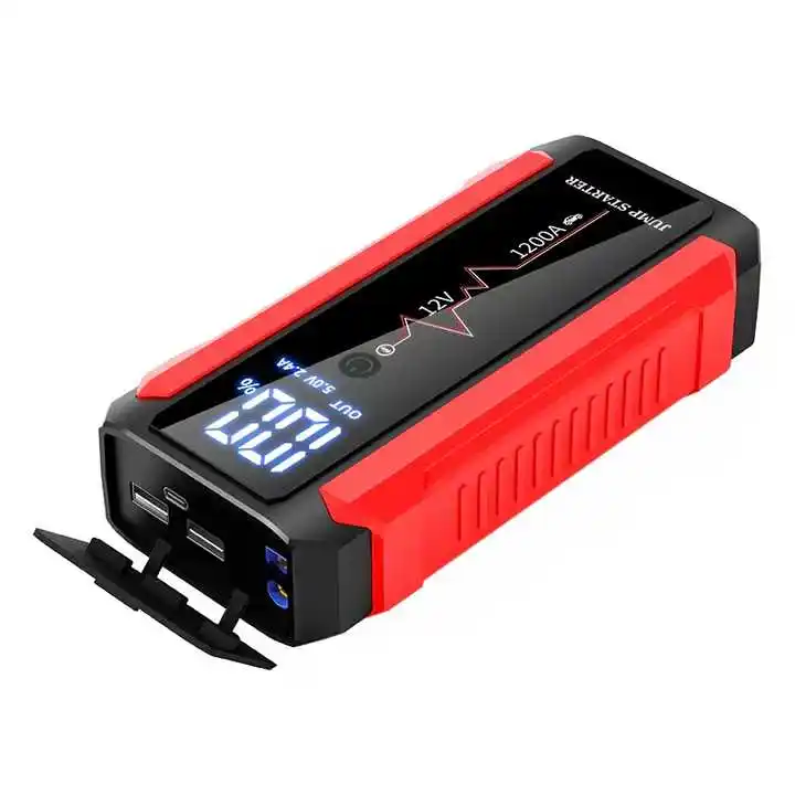 Dispositivo de partida de bateria de carro 12V Hot Start, dispositivo portátil de partida de carro com LED e LCD