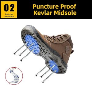 <strong>Safety</strong> Shoes Work Shoes Men <strong>Women</strong> Lightweight <strong>Safety</strong> <strong>Trainers</strong> with Steel Toe Caps Color Brown - Product Image 3