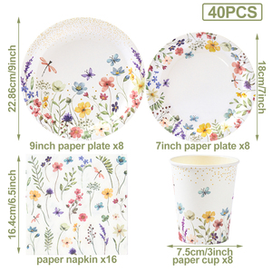 微星库存一次性派对用品套件餐具套装，包括生日派对用餐巾 - Product Image 4