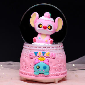 Caja de Música con Bola de Cristal de Estilo Nuevo, Globo de Nieve Luminoso Creativo, Reproducción Automática con Manivela, para Estudiantes y Niños - Product Image 1