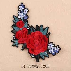 China Embroidery Manufacturer Custom Embroidered Red Flower Rose Patch - Product Image 5