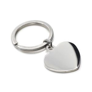 Quality Customizable <b>Keychain</b> in Blank Heart Shape Stainless Steel Keyring DIY Laser - Product Image 1