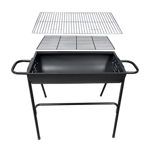 Gril à charbon antiadhésif en acier inoxydable de haute qualité Simple extérieur grand Type de baril jardin BBQ poêle réglable pliable IT'S - Product Image 5