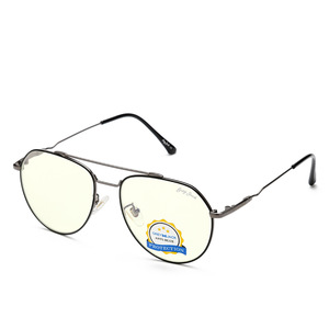 Nouvelles lunettes anti-lumière bleue en métal à monture complète, monture géométrique unisexe 50019 pour adultes, toutes formes de visage - Product Image 3