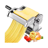 180 rouleau pâtes Maker 9 réglages d'épaisseur réglables 2-en-1 nouilles fabricant rouleaux Cutter argent Spaghetti pâtes outils