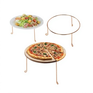 Juego de 3 soportes para pizza de diferentes tamaños, diseño moderno, soporte para servir pizza de hierro a un precio asequible - Product Image 1