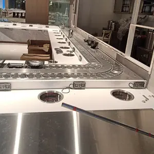 Sistema de cinta transportadora de sushi de acero inoxidable personalizado de fábrica/sistema de cinta transportadora automática de sushi para restaurante