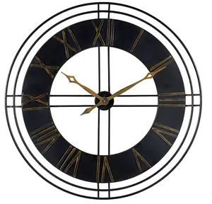 2023 Beite horloge murale en métal conception usine directement vente 90CM grande horloge ronde murale pour la maison décorative