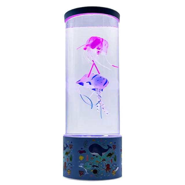 Different patterns of sea world color changing LED jellyfish lamp table lamps.