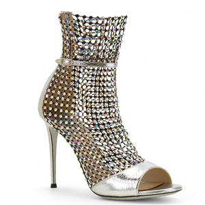 Sandali con Cristalli Luccicanti Economici <span class=keywords><strong>Scarpe</strong></span> da <span class=keywords><strong>Donna</strong></span> Brillanti con Tacco Alto di Qualità - Product Image 2