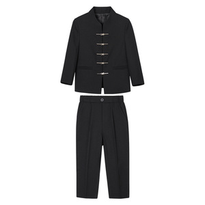 Hanfu ชุดสูทแขนยาวสำหรับเด็กผู้ชายสไตล์จีน<span class=keywords><strong>คอ</strong></span>ตั้งสไตล์ย้อนยุค - Product Image 5