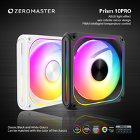 Kipas Casing Komputer Gaming Zeromaster 12cm ARGB dengan Bantalan Fluida OEM ODM Model 10 PRO Lampu LED untuk Chassis PC