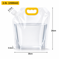 Sacs souples à bec large en PE écologique, résistants aux perforations, de qualité supérieure, pour recharge de shampoing ou produits pour animaux de compagnie, 2,5 L
