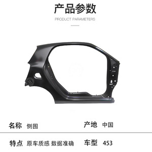 Smart 453 Side Panel <b>Trim</b> Kit Left Right ABS <b>Door</b> Frame Fitment 4536373201 4536373101 - Product Image 1