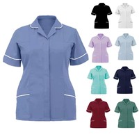 Uniforme de travail pour personnel d'hôtel, vêtements de nettoyage à manches courtes avec logo personnalisé, taille plus, pour femmes, personnel de nettoyage et d'entretien ménager