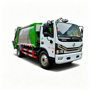 Camion compacteur de déchets léger Dongfeng Dolica D7, camion de collecte de déchets hydraulique avec système de levage de bacs - Product Image 1