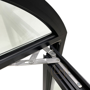 <span class=keywords><strong>Fenêtre</strong></span> à battant arquée en aluminium de grande taille pour maison moderne, avec cadre en métal et vitrage pare-balles, prix d'usine - Product Image 3