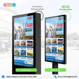 Annunci digitali resistenti alle intemperie schermo LCD Display pubblicitario elettronico Totem Outdoor Kiosk Bus Stop Station Shelter Digital Signage