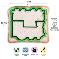 Lot de 36 emporte-pièces pour sandwichs et biscuits, moules en forme de boîte à lunch pour enfants, outils de pâtisserie et de cuisine, découpeurs de fruits et légumes DIY pour fêtes