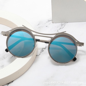 Nuevas Gafas de Sol Retro <span class=keywords><strong>Steam</strong></span> Punk UV400 con Marco Completo y Superficie de Malla Hueca para Hombre, Modelo 3559 - Product Image 4