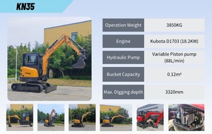 Free Shipping Epa Forestry Excavator 3.5 Ton Diesel Kubota Engine Bagger Micro Digger 1 Ton 2 Ton Home Mini Excavator For Sale - Product Image 6