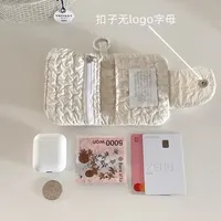 Dompet Kartu Kain Katun Mini Portabel Lucu Tempat Penyimpanan Koin Kantong Uang Kecil Dompet Kartu Katun Organizer Koin Kain