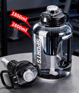 Botella de Agua de Lujo 2026 de 1800ml al por Mayor con Logotipo Personalizado, Jarra Deportiva de Gran Capacidad con Asa y Pajita, Vaso Libre de BPA - Product Image 5
