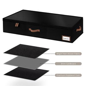 Bolsa de Almacenamiento para Ropa, Mantas y Ropa de Cama, Organizador Plegable con Ventana Transparente, Caja de Almacenamiento Debajo de la Cama con Asa - Product Image 4