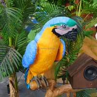 Modèle d'oiseaux perroquets animatroniques grandeur nature, réalistes et simulés, pour parcs à thème intérieurs, affichage en zoo, vente directe usine