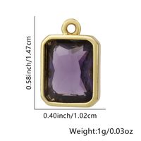 Pendentifs Cœur en Cuivre Facetté avec Pierre de Naissance et Cristal Chinois pour Bijoux DIY