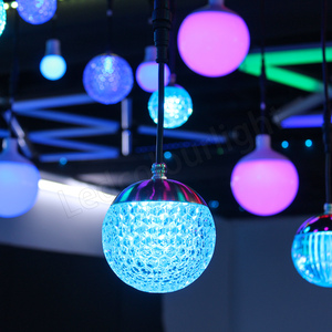 Lampada a Sospensione DMX512 in Cristallo Acrilico da 110MM, Sfera LED RGB Pixel 3D - Product Image 1