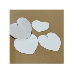 RTS Logo personalizzato ornamenti appesi sublimazione rotonda Meteal Souvenir ornamento di natale spazi vuoti 4 "3" 2" - Product Image 4