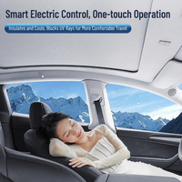 Weilin Yige Tesla Model Y Pare-soleil pour toit ouvrant électrique en tissu maillé, isolation thermique, anti-éblouissement, épais, opaque, personnalisable