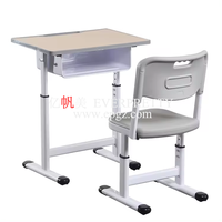 Ensemble de table simple, pratique et tendance, pour salle de classe, bureau d'étude et chaise réglables en hauteur