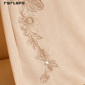 Luxury Beige Muslim Abaya <b>Dress</b> Floral Embroidery Rhinestone <b>Kaftan</b> Elegant Sleeveless High Collar Modest Breathable Spring - Product Image 4