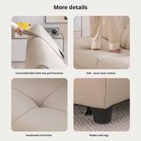 Canapé-lit convertible confortable avec cadre de lit en métal pliable et matelas complet pour appartement et petits espaces de vie