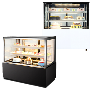 Vitrine Réfrigérée Commerciale à Angle Droit pour Pâtisseries, avec Porte Coulissante, Éclairage LED, 0.9/1.2/1.5/1.8M, pour Boulangerie - Product Image 2