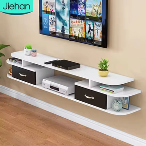 Meuble TV mural suspendu moderne en bois personnalisé pour salon, chambre et hôtel, compatible avec les téléviseurs de 65 pouces et plus - Prix de gros - Product Image 4