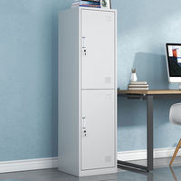 Armoire penderie en métal à deux portes Armoire de rangement en métal Armoire de rangement en métal bon marché Meuble de rangement robuste pour vêtements