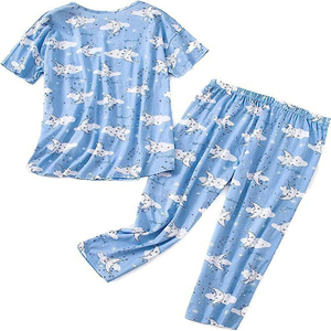 Pyjamas en mousseline légers pour femmes qui recherchent un tissu respirant et aéré pour les nuits d'été chaudes et humides - Product Image 6