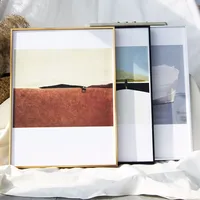 Bingkai Poster gambar kayu hitam 12x16 grosir besi kayu foto sublimasi bingkai kayu kemasan keselamatan Accepatble