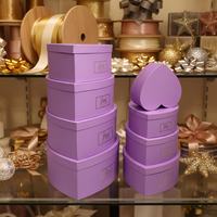 Boîte-cadeau en forme de cœur personnalisée en gros, en carton recyclé, avec pelliculage brillant, boîtes rigides, boîte à fleurs