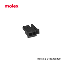 Connecteurs rectangulaires mâles Molex 0430250200, boîtiers 2POS 3.00MM, boîtier en tissu nylon, contacts en alliage de cuivre, 250V 3A, automobile