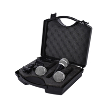 Microphone Karaoké Professionnel Portable Green Audio GAM-MIC58 avec Boîtier, Dynamique, Filaire XLR, Anti-Bruit, en Métal, pour Chant Solo