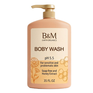 Champú y Gel <span class=keywords><strong>de</strong></span> Baño Calmante para Bebés con Aceite <span class=keywords><strong>de</strong></span> Almendras Dulces, para Cabello Sensible, Líquido Puro para el Cabello <span class=keywords><strong>de</strong></span> Niños, OEM, Marca Privada - Product Image 5