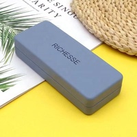 Étui à lunettes rectangulaire en métal imprimé, avec doublure en cuir PU, pour le rangement de grandes lunettes – Vente chaude directe usine